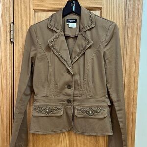 Nienhaus chic and trendy khaki blazer